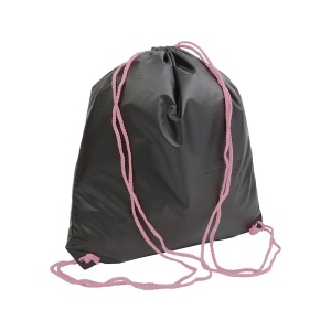ON Rucsac negru din poliester 210T cu închidere cu șnur și colțuri negre întărite