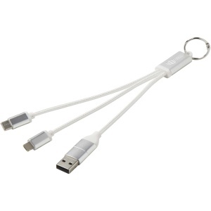 PF™ Metal cablu de încărcare 4-în-1 din aluminiu reciclat cu breloc - Img 11