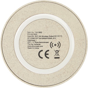 PF™ Naka 5W wheat straw wireless charging pad