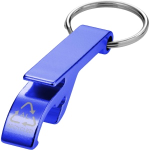 PF™ Tao RCS recycled aluminium bottle and can opener with keychain