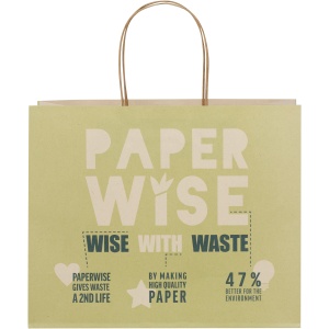 PF Agricultural waste 150 g/m2 paper bag with twisted handles - 31 x 12 x 25 cm