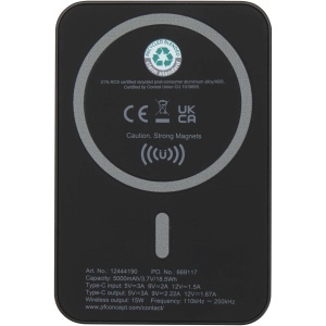 PF Baterie externă pentru laptop Acamar, 20.000 mAh, 70W, din aluminiu reciclat