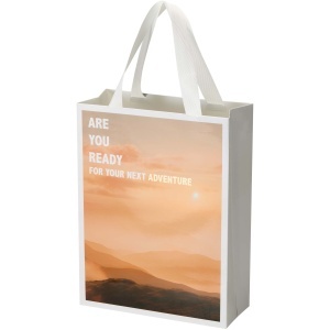 PF Smartfold 230 g/m2 paper bag with ribbon handles and gloss lamination - 24 x 10 x 32 cm