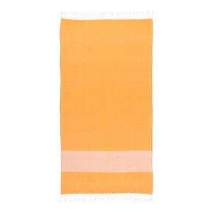 Recycled cotton beach towel 180 g/m2. Melange effect and fringes - Img 8