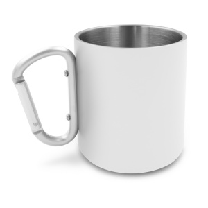 AX Cană din oțel inoxidabil reciclat 280 ml cu clemă tip carabină | Pari