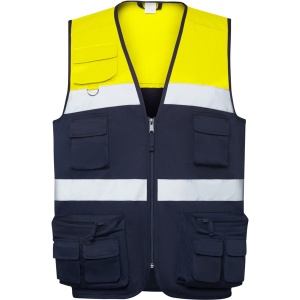 RO™ BETA | Vestă hi-vis multibuzunar | Țesătură principală: 65 % poliester / 35 % bumbac, twill 200 gsm; Țesătură hi-vis: 50 % poliester / 50 % bumbac, twill 250 gsm | – - Img 1