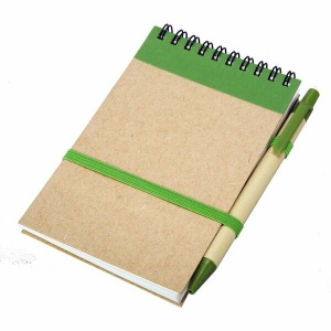 Royal KRAFT notebook with clear pages 90x140 / 140 pages with pen