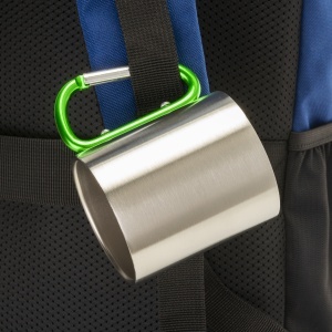 Steel mug with aluminum carabiner handle, 200 ml - Img 9