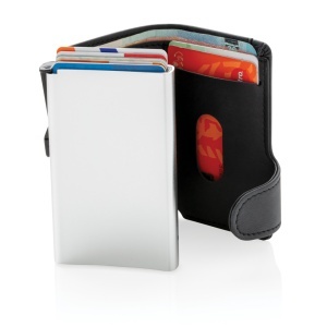 Suport de card standard RFID din aluminiu cu portofel din PU - Img 4
