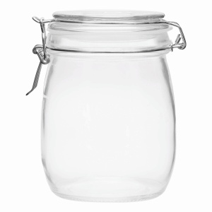 TOP™ Borcan de depozitare din sticla CLICKY L, aprox. 750 ml