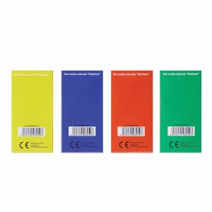 TOP™ Set 6 creioane colorate RAINBOW, asortate 4 culori