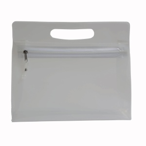 Transparent PVC cosmetic bag with zip and handle - Img 8