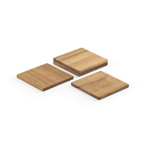 Velazquez Coasters Acacia Wood. Set of 4 - Img 5