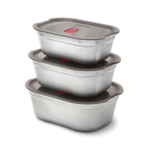 XD™ Set 3 caserole Mealprep Black+Blum mică, medie, mare - Img 2