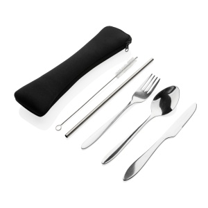 XD™ 4 PCS stainless steel reusable cutlery set