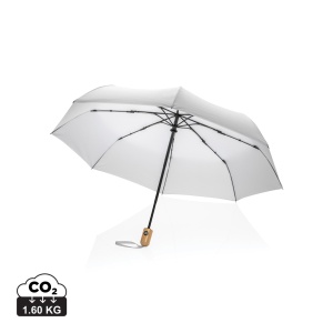 XD™ 21" Impact AWARE™ RPET 190T bamboo auto open/close umbrella