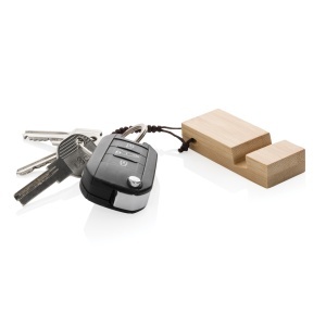XD Standkey bamboo keychain phone stand - Img 2