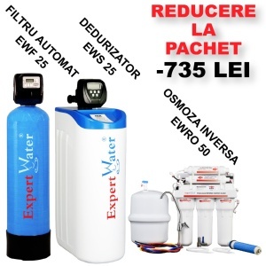 Pachet Tratare Apă – Filtru Automat EWF 25 + Dedurizator EWS 25 + Osmoză Inversă EWRO 50 | Ofertă Limitată
