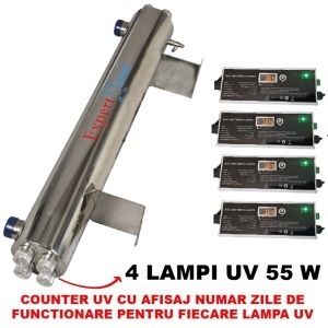 Sterilizator UV 220W cu panou de control – dezinfecție apă 99,99%
