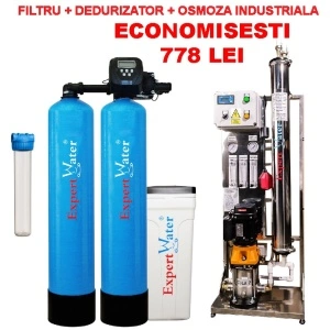 Pachet Osmoza 250 l/h + Dedurizator 35l + Filtru pentru SPALATORIE AUTO cu 1-2 piste SELF