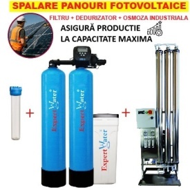 Spalare Fotovoltaice – Pachet Dedurizator 150 Duplex Clack + Osmoza Inversa Industriala EWRO 2000 l/h