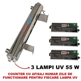 Sterilizator UV 165 W cu afisaj numar zile de functionare