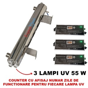 Sterilizator UV 165W cu panou de control – dezinfecție apă 99,99%