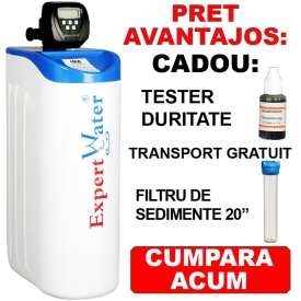 Dedurizator apa EWS 30 L – Clack SUA – Cabinet – volumetric, ora de regenerare setabila, CADOU : Filtru sediment + Tester Duritate