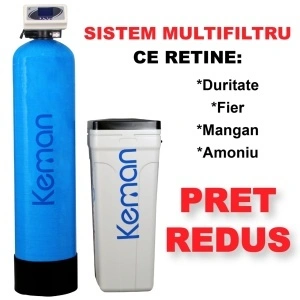 Sistem Multifiltru - Dedurizare - Deferizare - Demanganizare TKMIX 50 - Dublu Corp KEMAN