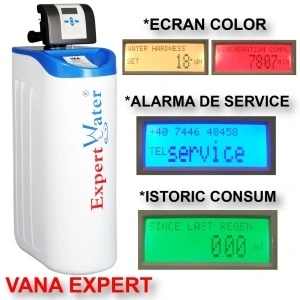 Dedurizator apa EWS 25 L Expert cu Vană Clack SUA, 25L, Tip Cabinet