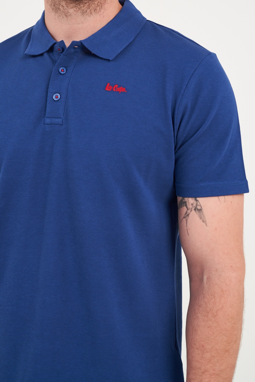 Lee Cooper - Tricou barbat polo de culoare uniforma