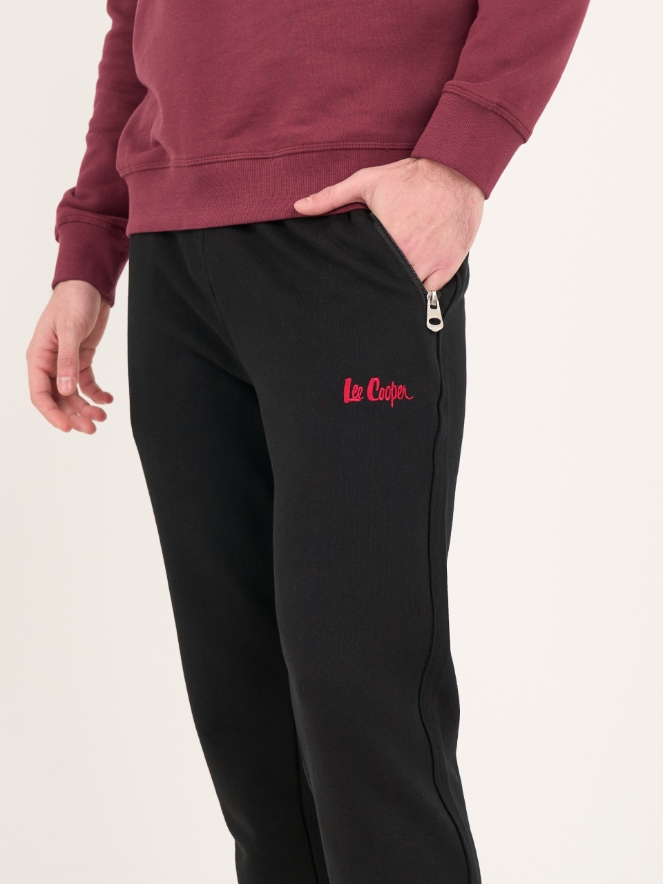 Lee Cooper - Pantaloni sport barbat cu logo si buzunare