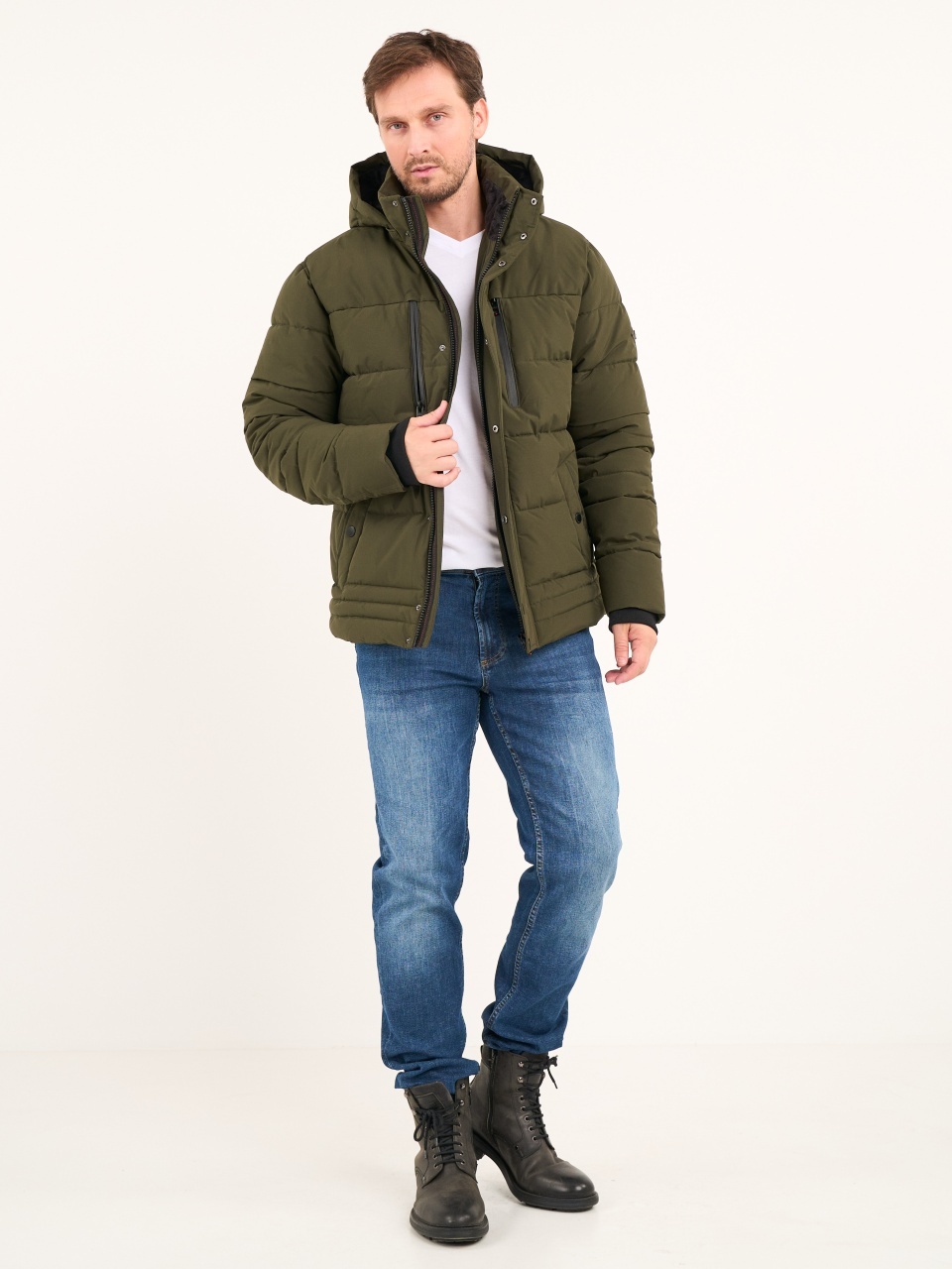 Lee Cooper - Jacheta barbat cu fermoar si gluga