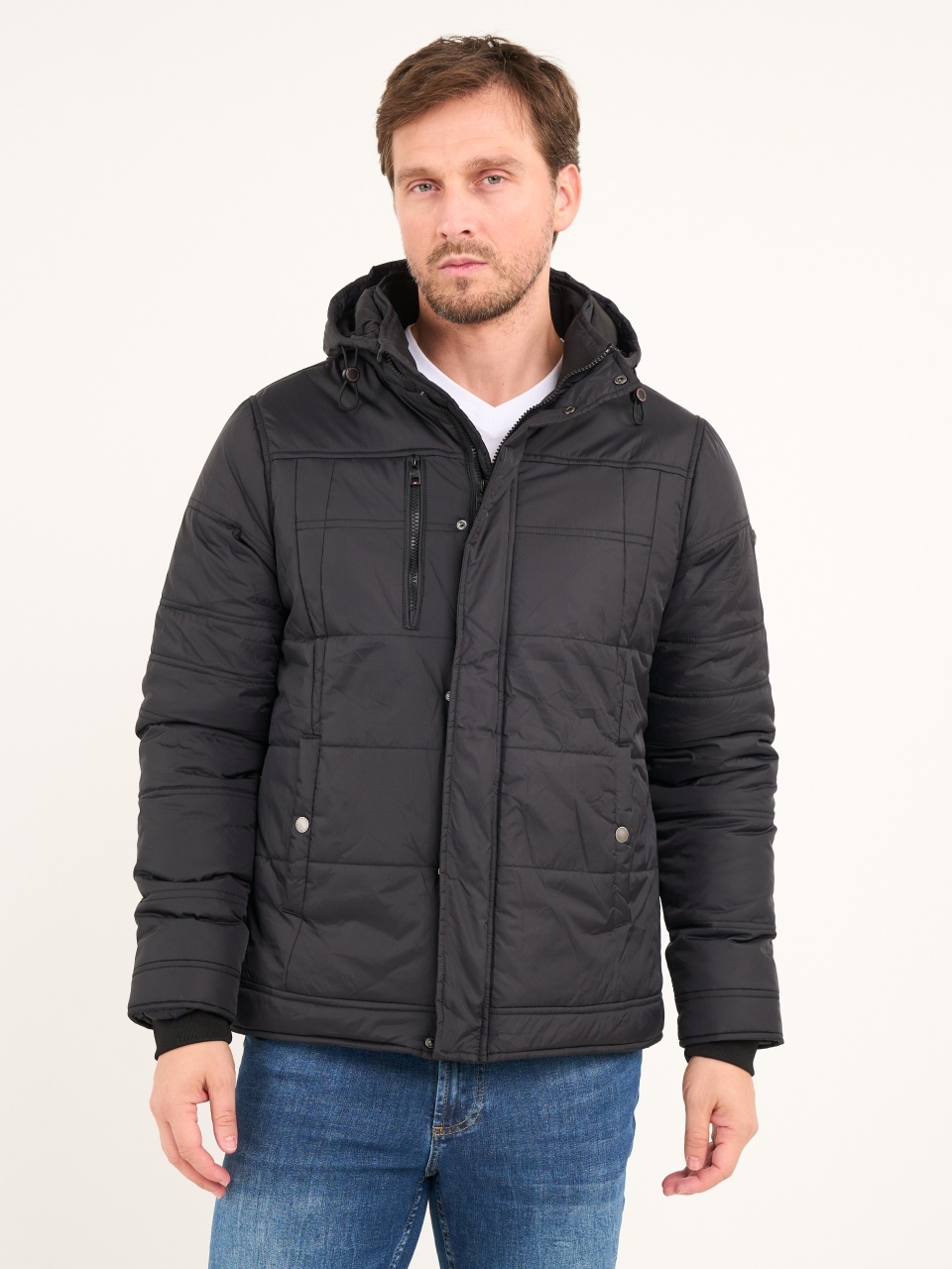 Lee Cooper - Jacheta barbat groasa cu gluga si buzunare