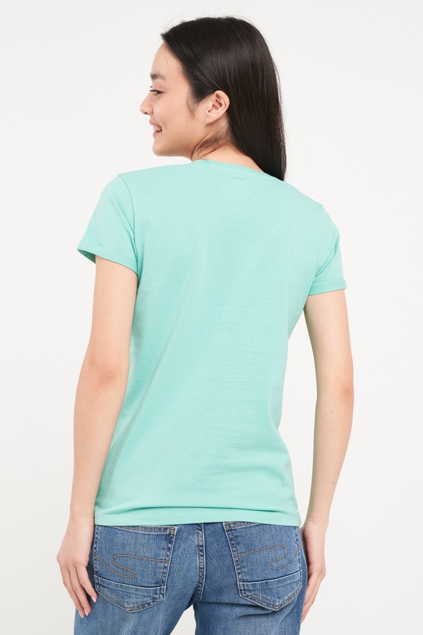 mi☻shop Lee Cooper - Tricou dama cu maneca scurta de culoare uniforma