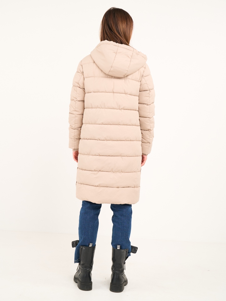 Lee Cooper - Jacheta dama lunga cu gluga si fermoar