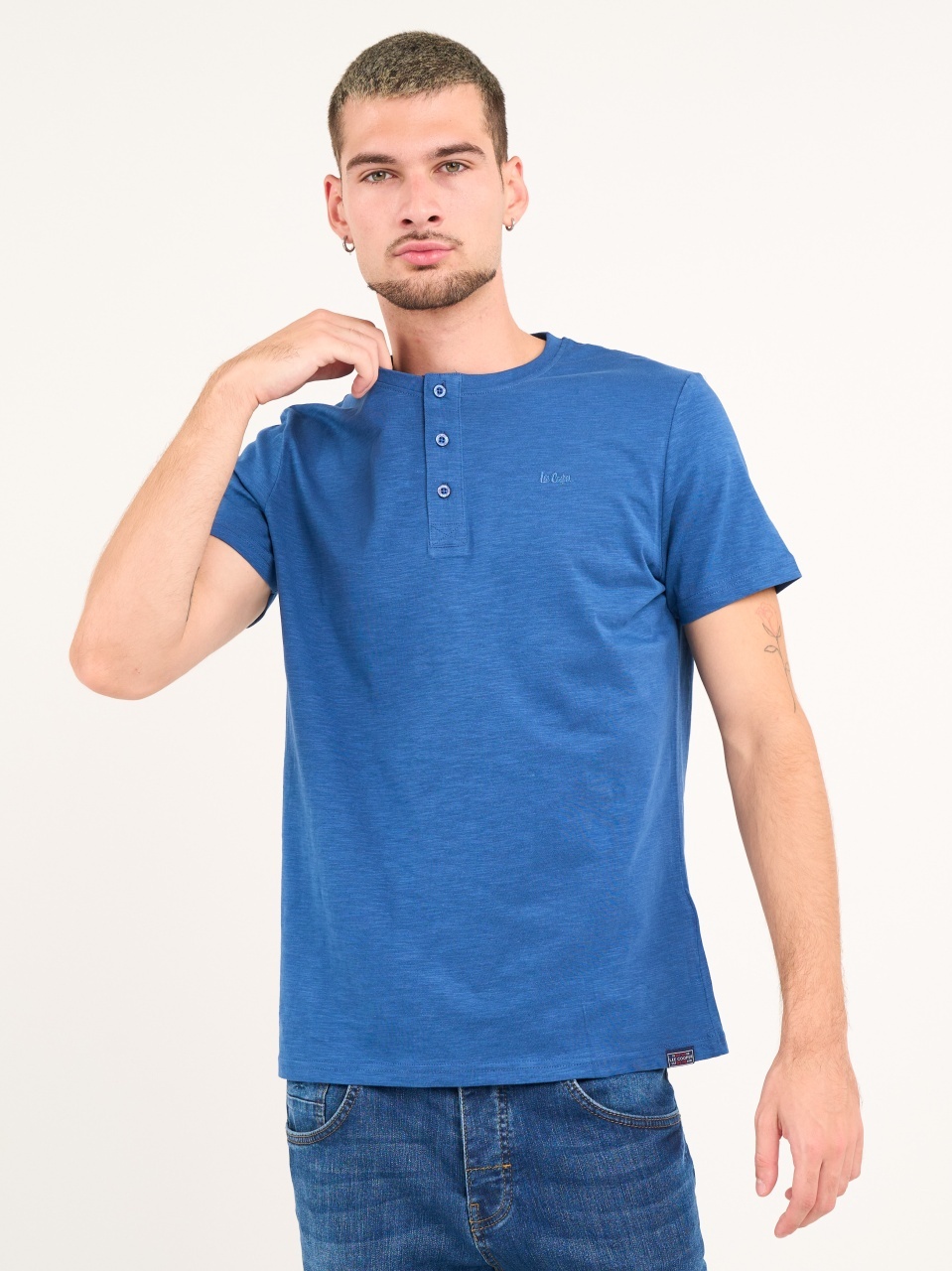 Lee Cooper - Tricou barbat cu maneca scurta si nasturi