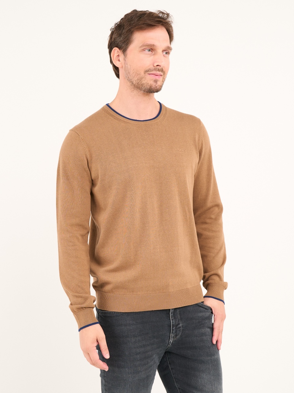Lee Cooper - Pulover barbat cu maneca lunga de culoare uniforma