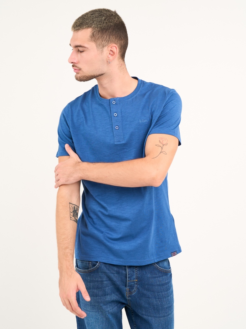Lee Cooper - Tricou barbat cu maneca scurta si nasturi