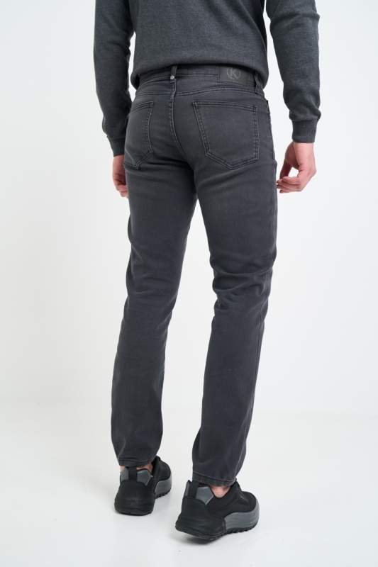 Kenvelo - Blugi barbati super slim cu aspect decolorat - Img 3