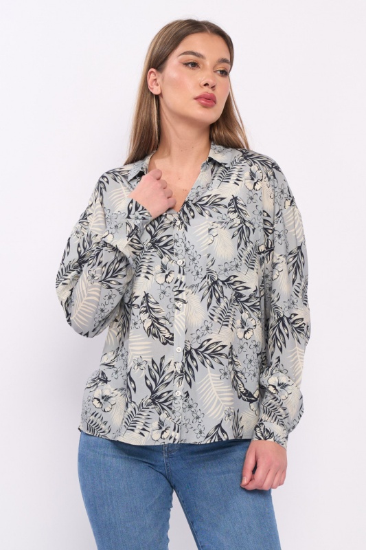 Kenvelo - Camasa dama maneca lunga cu model floral - Img 5