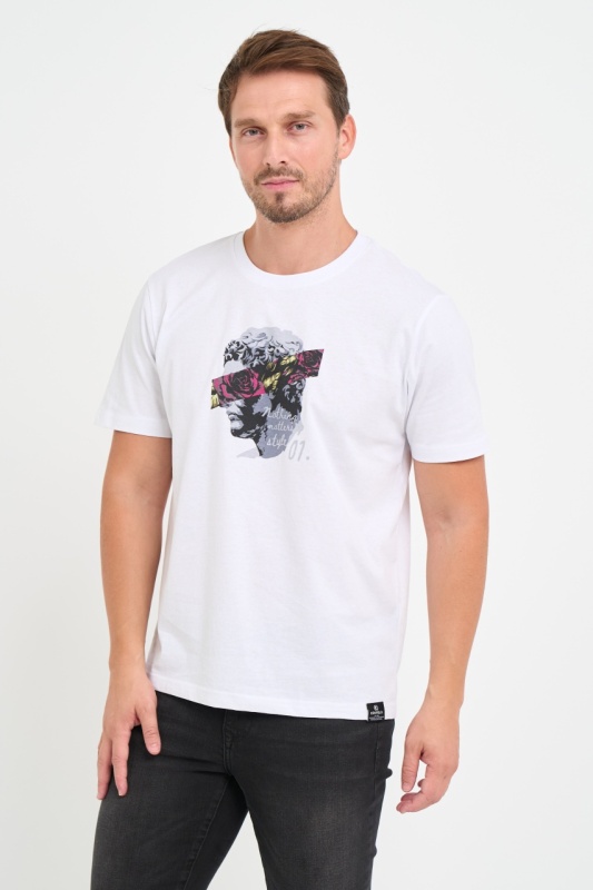 Kenvelo - Tricou barbat cu logo si detalii grafice - Img 7