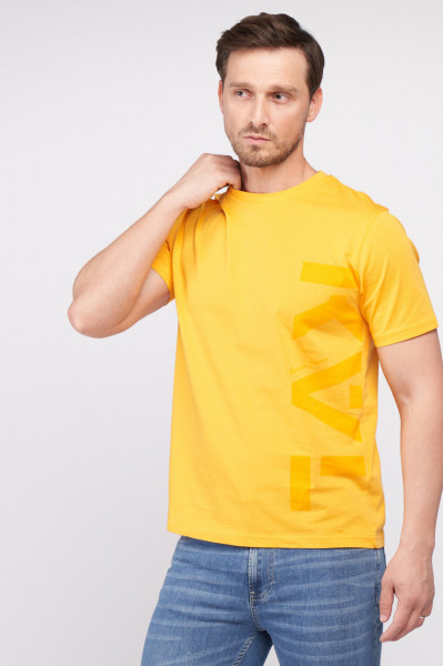 Kenvelo - Tricou barbat de culoare uniforma cu logo