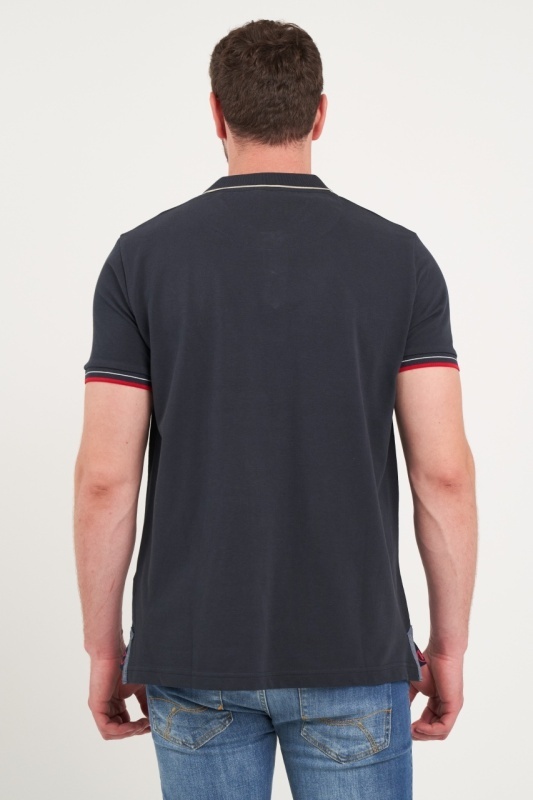 Kenvelo - Tricou barbat polo cu detalii logo - Img 3
