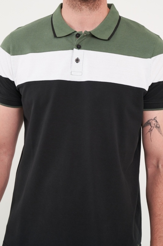 Kenvelo - Tricou barbat polo multicolor - Img 4