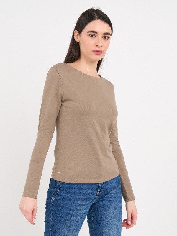 Kenvelo - Tricou dama cu maneca lunga de culoare uniforma - Img 5
