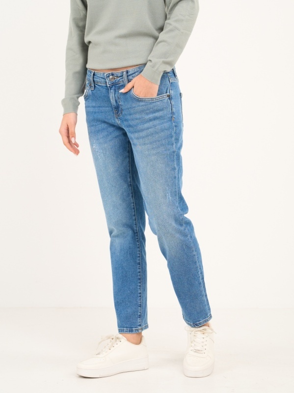 Lee Cooper - Blugi dama boyfriend cu aspect decolorat - Img 8