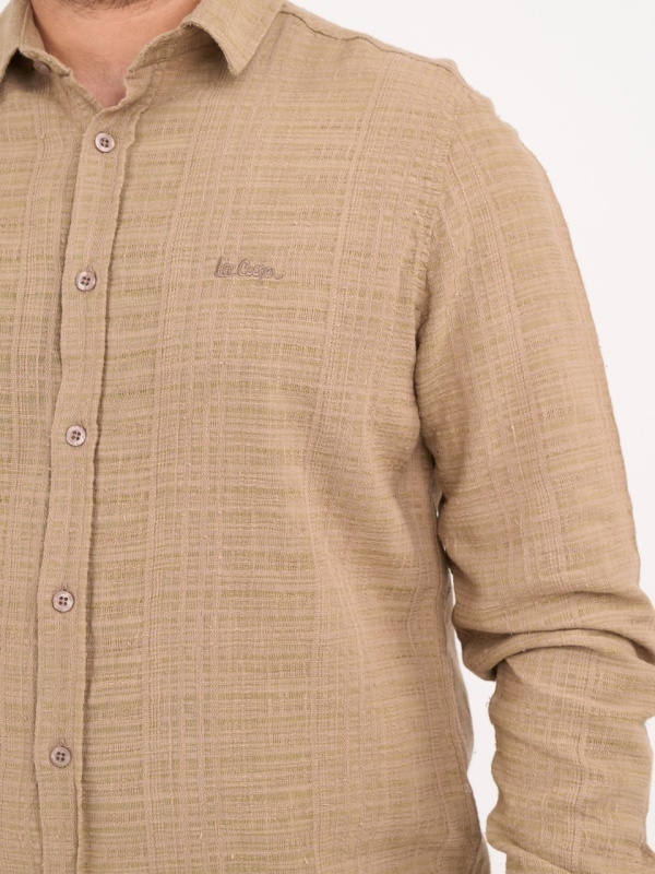 Lee Cooper - Camasa barbat cu maneca lunga de culoare uniforma - Img 5