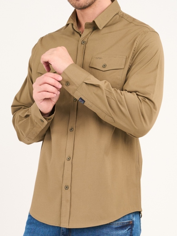 Lee Cooper - Camasa barbat maneca lunga de culoare uniforma - Img 2