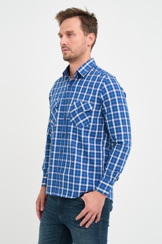 Lee Cooper - Camasa barbat regular cu model si buzunare aplicate - Img 7